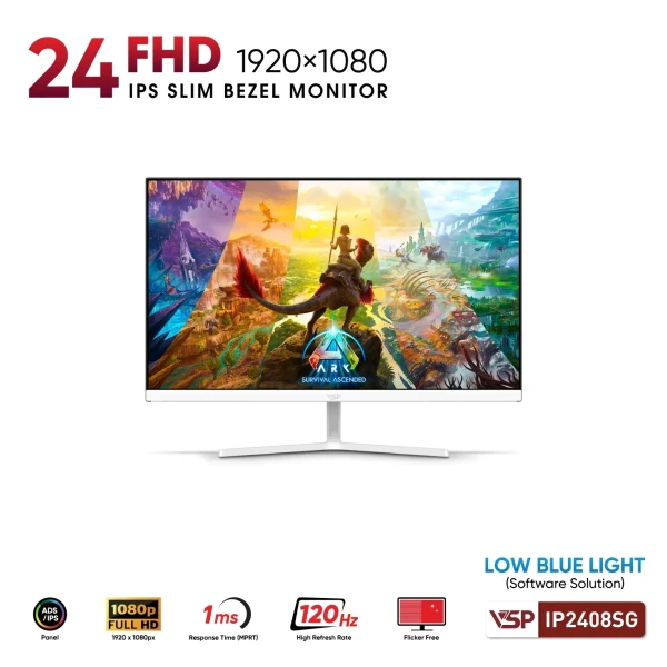 Màn Hình VSP IP2408SG White (24inch / FHD / IPS / 120Hz / 1ms / FreeSync / AdaptiveSync)