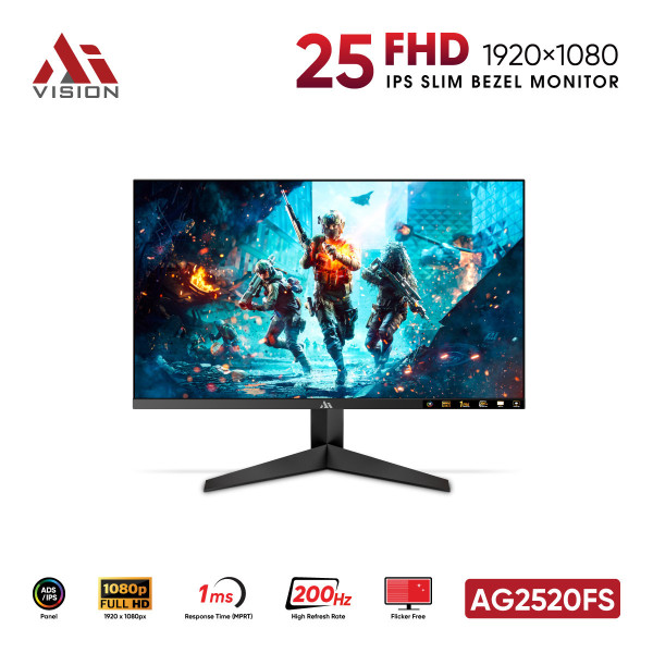 Màn Hình Gaming AiVision AG2520FS (25 inch / FHD / Fast IPS / 200Hz / 1ms)