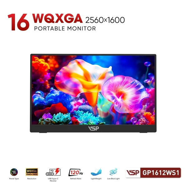 Màn Hình Di Động VSP GP1612WS1 (16inch / IPS / WQXGA / 120Hz / 1ms / non-Touch)