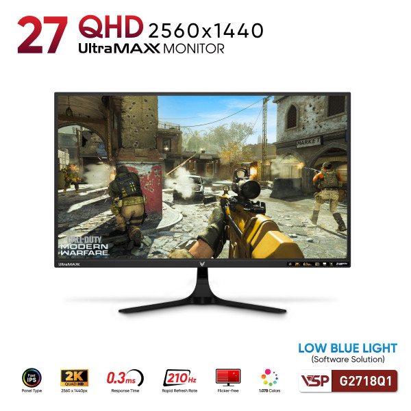 Màn Hình VSP G2718Q1 - 27 inch - 2K - IPS - 210Hz