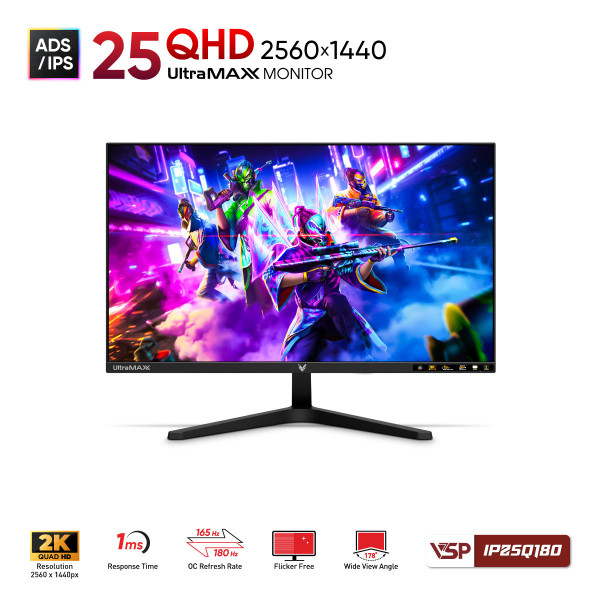 Màn Hình Máy Tính VSP IP25Q180 (25 Inch / 2K QHD / IPS / 180Hz / 1ms)