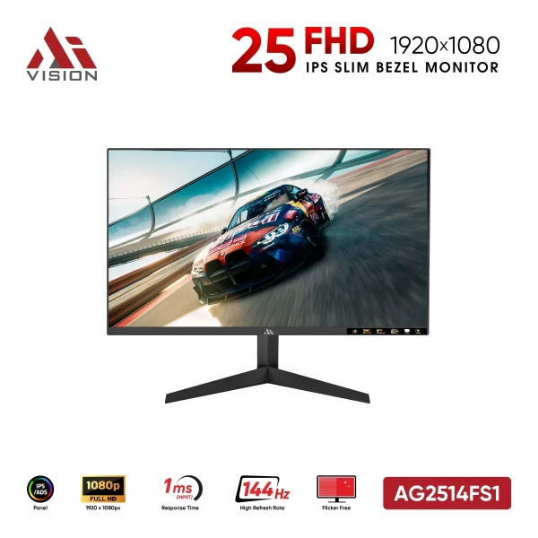 Màn Hình AiVision AG2514FS1 (25 inch / IPS / FHD / 144Hz / 1ms)