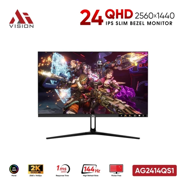 Màn Hình AiVision AG2414QS1 (24 inch / IPS / 2K QHD / 144Hz / 1ms)