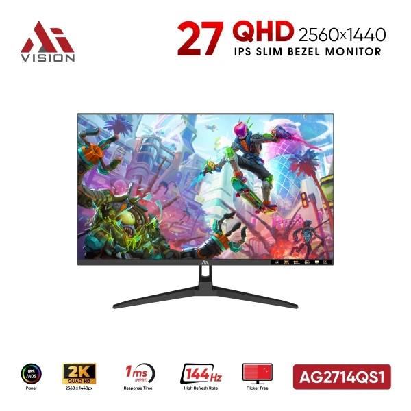 Màn Hình AiVision AG2714QS1 (27 inch / IPS / 2K QHD / 144Hz / 1ms)