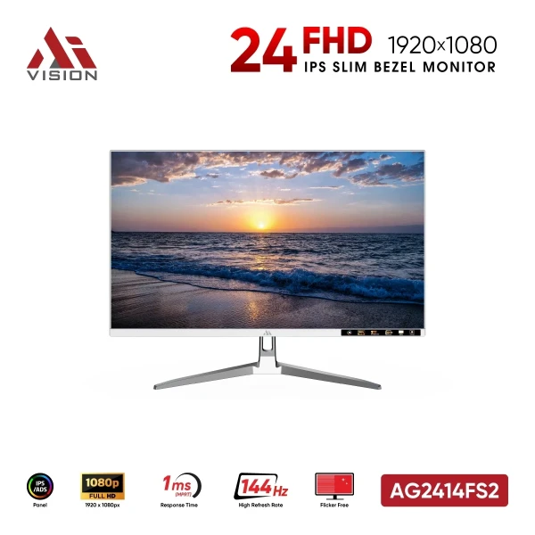 Màn Hình AiVision AG2414FS2 White (24 inch / IPS / FHD / 144Hz / 1ms)