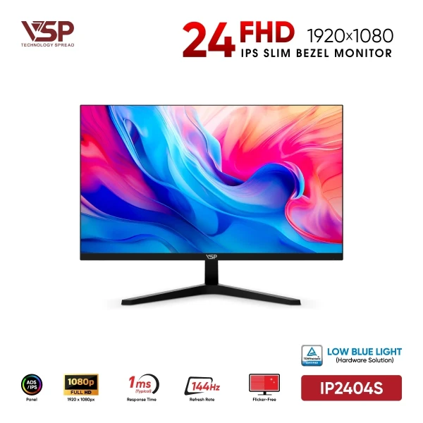 Màn Hình VSP IP2404S (24 inch / IPS / FHD / 144Hz / 1ms)