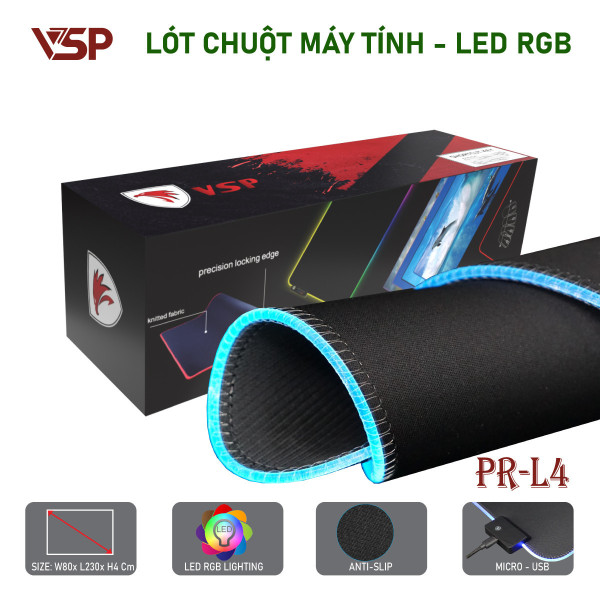 Miếng lót chuột CHROMA - Led RGB - Full Box : 300x800x3mm - PR-L4