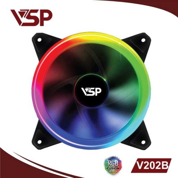 Fan led 2 mặt VSP V202B Led auto function raibow