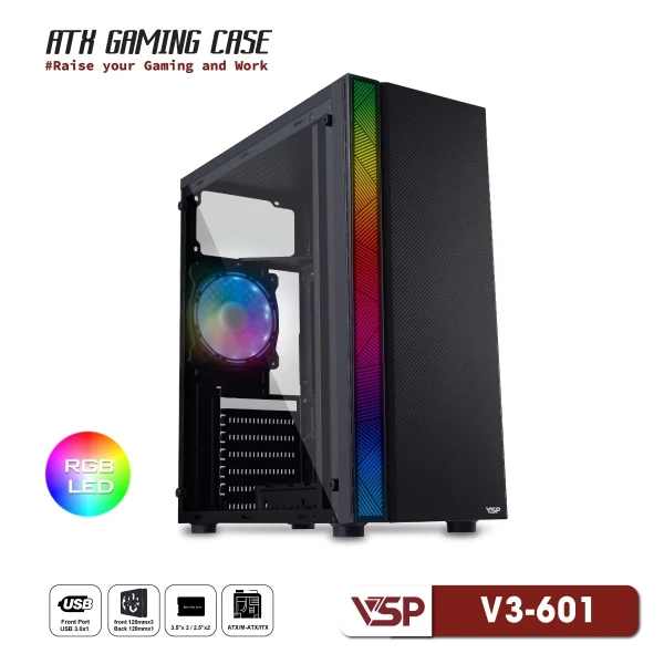 Vỏ Nguồn Máy Tính VSP V3-601 - Đen