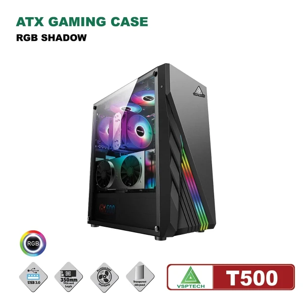 Vỏ Case Máy Tính VSPTECH ATX Gaming T500