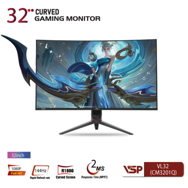 Màn hình cong VSP ThinKing Master Gaming VL32 (CM3201Q) (32inch / FHD / VA / 1800R / 144hz / 2ms)
