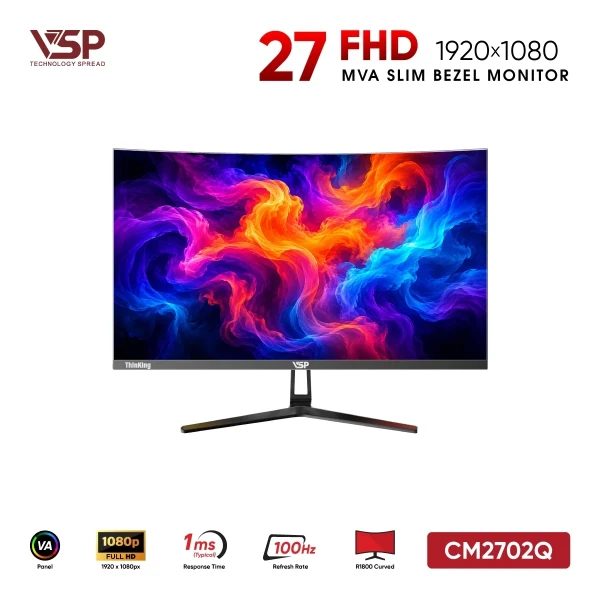 Màn Hình VSP CM2702Q (27 inch / VA / FHD / 100Hz / 1ms)