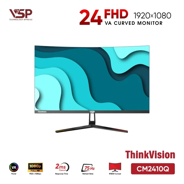 Màn Hình VSP CM2410Q Black (24 inch / VA / FHD / 75Hz / 2ms)