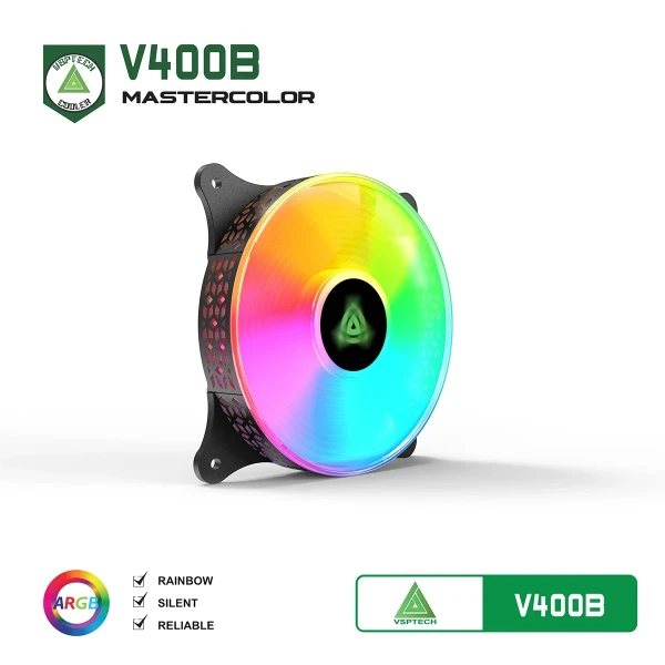 Quạt Tản Nhiệt Case VSPTECH V400B (Molex Edition / Auto RGB / 120mm)