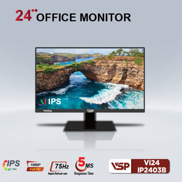 Màn hình VSP ThinKing VI24 (iP2403B) (24inch/FHD/IPS/75Hz/5ms) - Đen