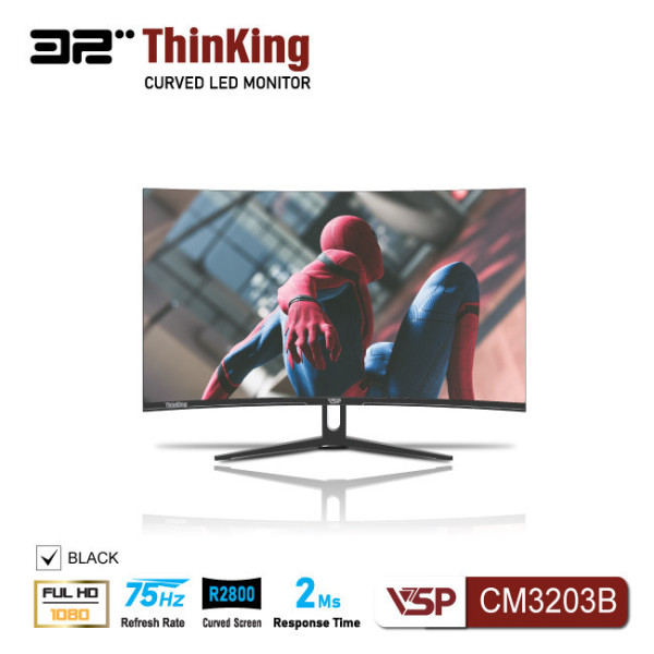 Màn hình cong VSP ThinKing Master Gaming VL32 (CM3203B) (32inch/FHD/VA/75hz/2ms) - Đen