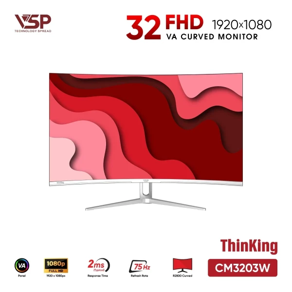 Màn Hình VSP CM3203W White (32 inch / VA / FHD / 75Hz / 2ms)
