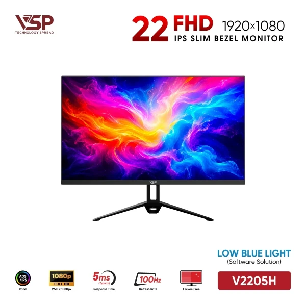 Màn Hình VSP V2205H (22 inch / IPS / FHD / 100Hz / 5ms)