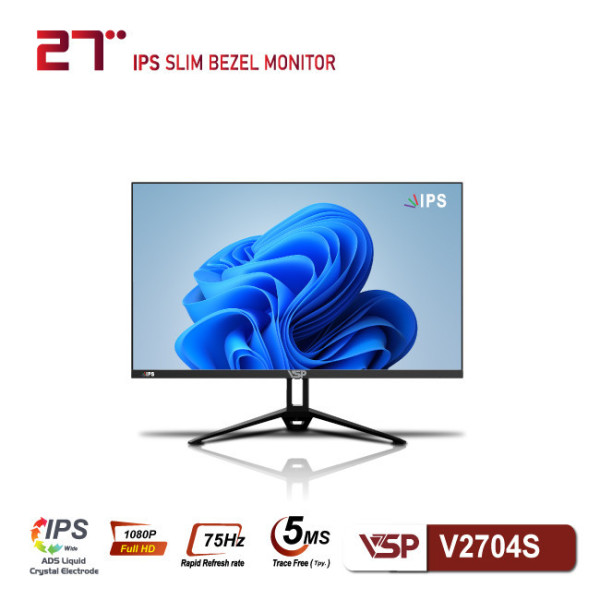 Màn hình VSP V2704S (27inch / FHD / IPS / 75Hz / 5ms / FreeSYNC / Đen)