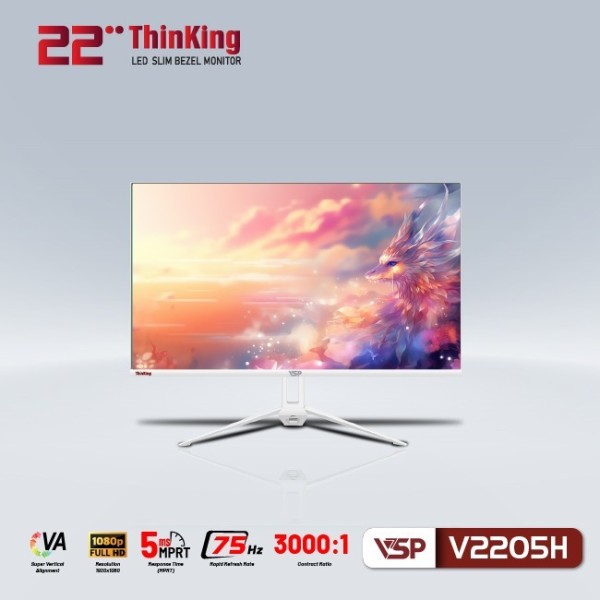 Màn hình LED VSP V2205H (22inch/FHD/IPS/HDR/75Hz/5ms/Trắng)