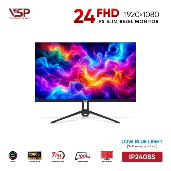 Màn Hình VSP IP2408S (24 inch / IPS / FHD / 100Hz / 7ms)