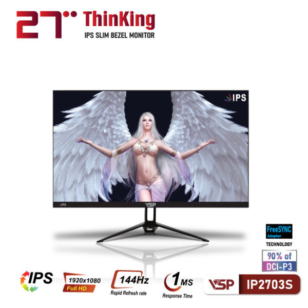 Màn hình VSP esport gaming IP2703S (27inch/IPS/FHD/144Hz/1ms/Freesync/Đen)