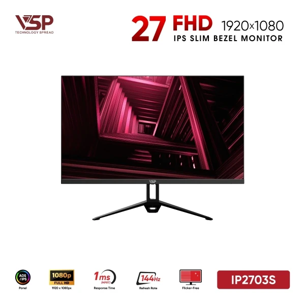 Màn Hình VSP IP2703S (27 inch / IPS / FHD / 144Hz / 1ms)