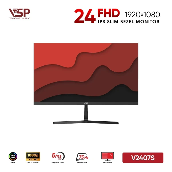 Màn Hình VSP V2407S (24 inch / IPS / FHD / 75Hz / 5ms)