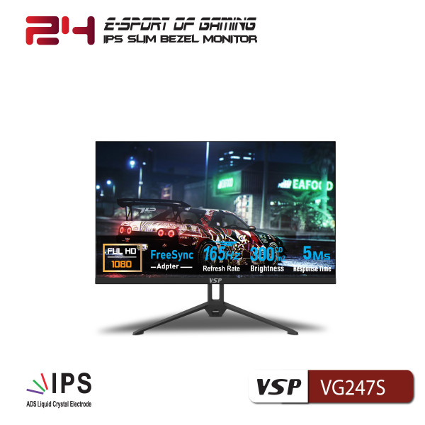Màn hình Esport Gaming VSP VG247S (24inch / FHD / IPS / 165Hz / 5ms / FreeSync)