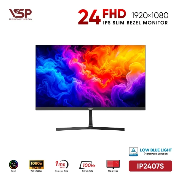 Màn Hình VSP IP2407S (24 inch / IPS / FHD / 100Hz / 1ms)