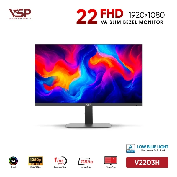 Màn Hình VSP V2203H (22 inch / VA / FHD / 100Hz / 1ms)