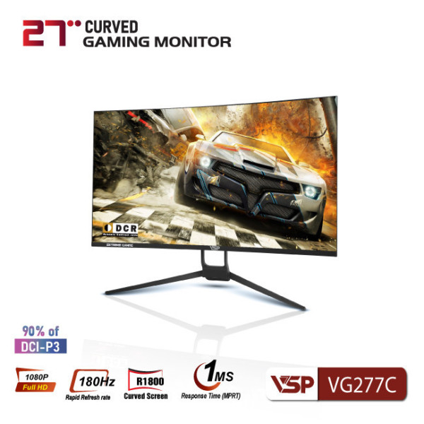 Màn Hình Gaming VSP VG277C (27 inch / VA / FHD / 180Hz / 1ms)