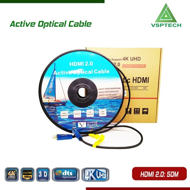 Cáp Active Opticail  HDMI 2.0  - 50m