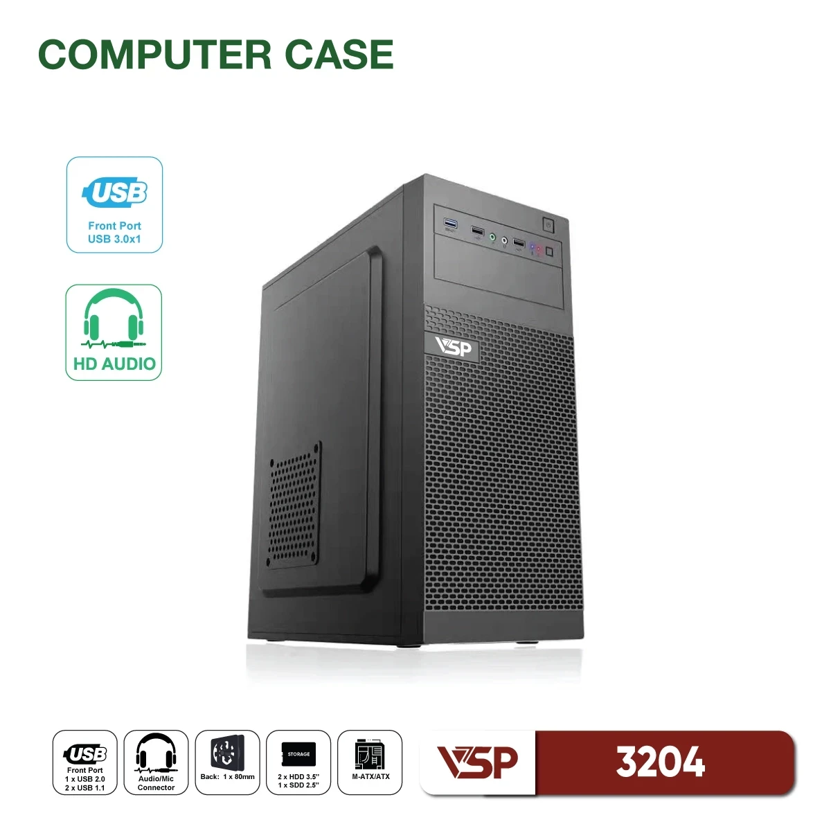 Vỏ Case Máy Tính Văn Phòng VSP 3204