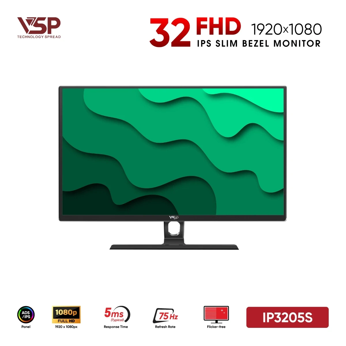 Màn Hình VSP IP3205S (32 inch / IPS / FHD / 75Hz / 5ms)