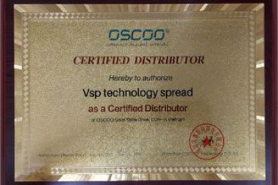 Chứng nhận Vision VSP nhà phân phối độc quyền các sản phẩm OSCCO tại Việt Nam
