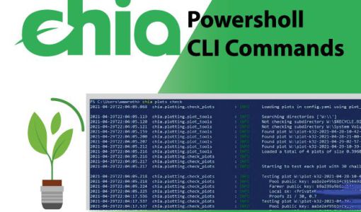 Hướng dẫn sử dụng powerShell CLI Commands Reference trong môi trường Chia blockchain