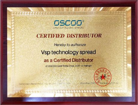 Chứng nhận Vision VSP nhà phân phối độc quyền các sản phẩm OSCCO tại Việt Nam