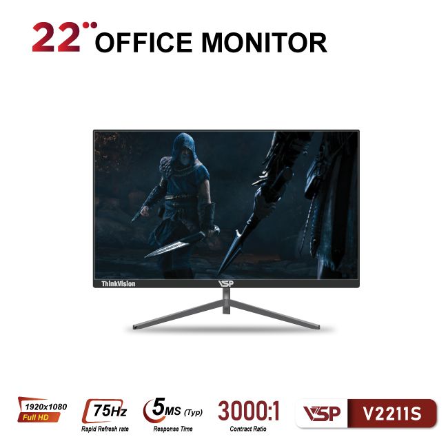Màn hình LED ThinkVision 22inch V2211S - Đen