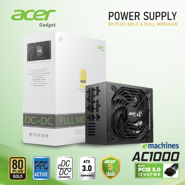 Bộ nguồn 80 Plus gold Acer AC1000