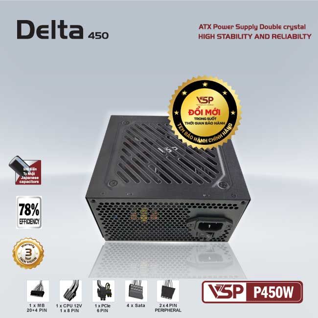 Bộ nguồn VSP Delta P450W