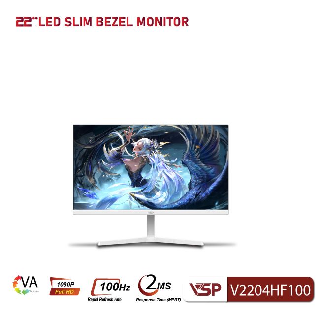 Màn hình phẳng LED VSP V2204HF100 100Hz - Trắng