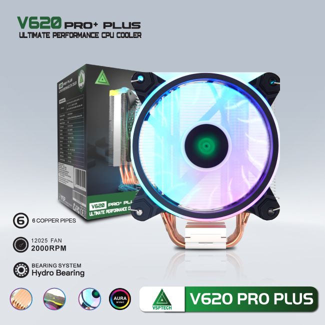 Quạt tản nhiệt CPU VSPTECH V620 Pro Plus