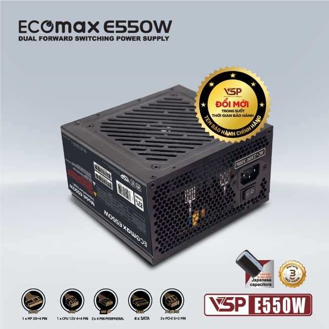 Bộ nguồn VSP EcoMax E550W