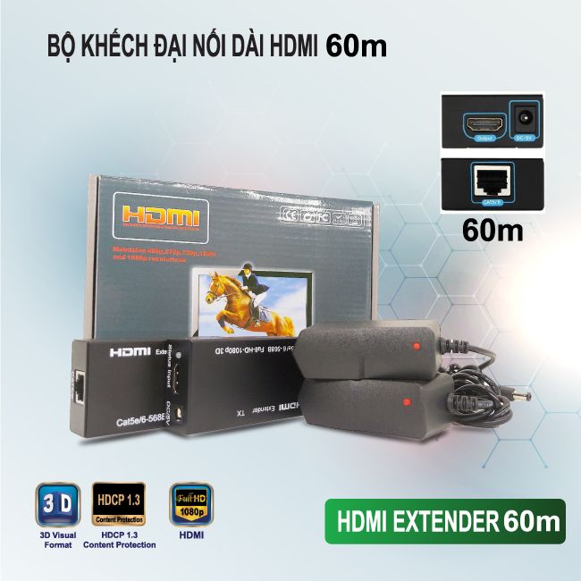 Bộ nối dài HDMI 60m Extender