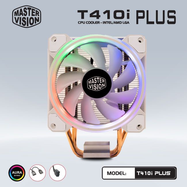 Quạt tản nhiệt  CPU Masster Vision T410i PLUS Led ARGB - Trắng