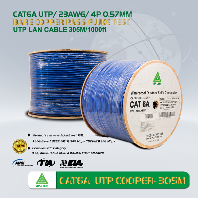 CAT6A UTP -305M/1000ft
