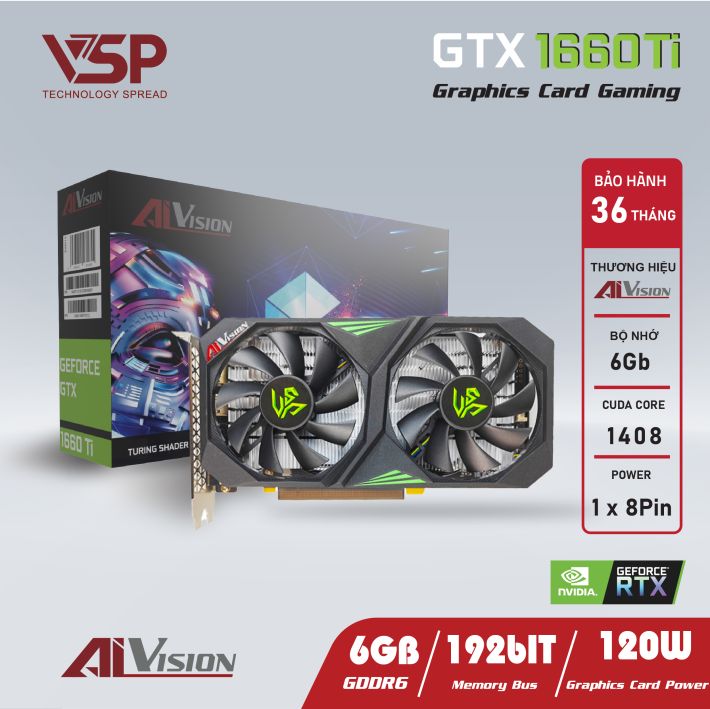 Card màn hình Aivision GeForce GTX 1660 Ti