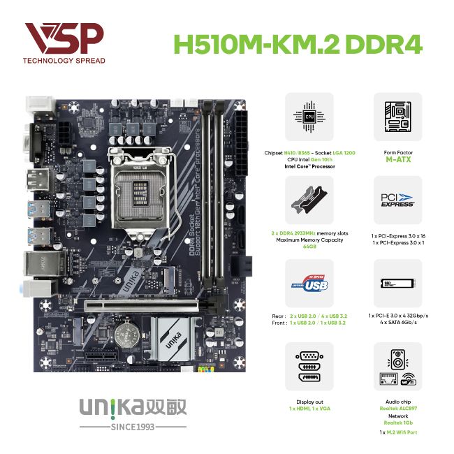 Main UNIKA H510 - K M.2 DDR4