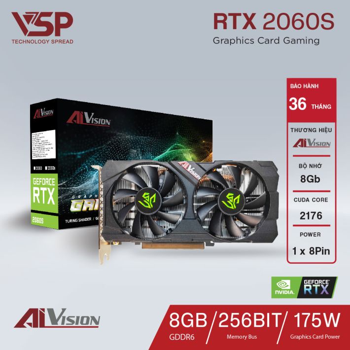 CARD MÀN HÌNH AIVISION GEFORCE RTX 2060S